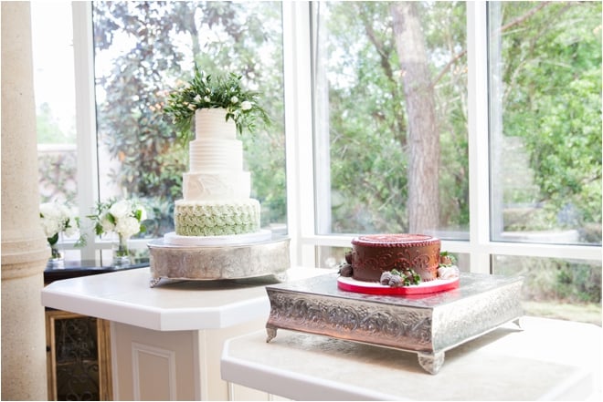 ashton gardens wedding cake table silver stand windows forest