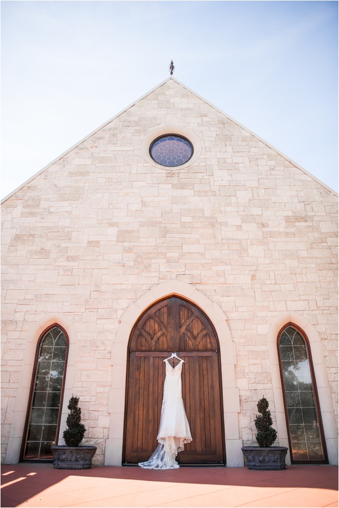 ashton gardens wedding chapel stained glass wood doors white brick houston texas