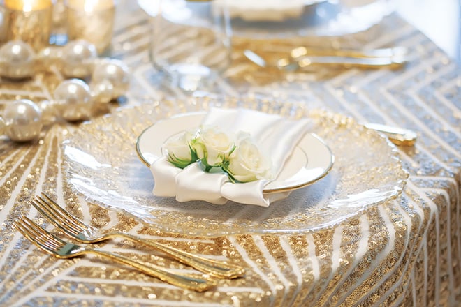 Plants N Petals Winter Wedding Place Setting