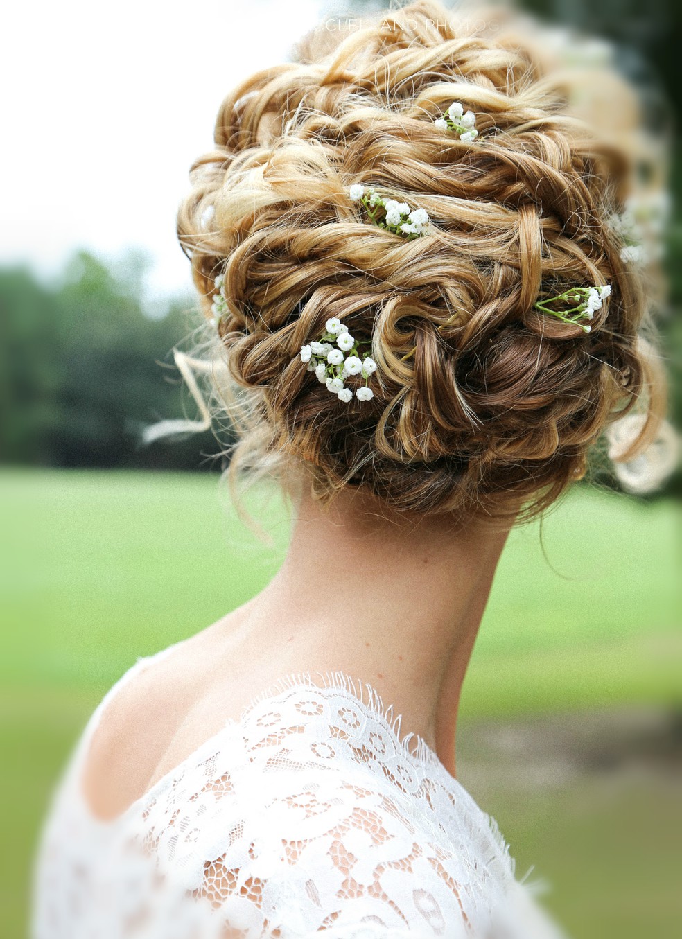 Floral Curly Updo