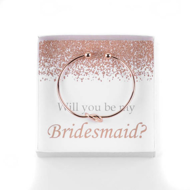 Rose Gold Bridesmaid Knot Bracelet