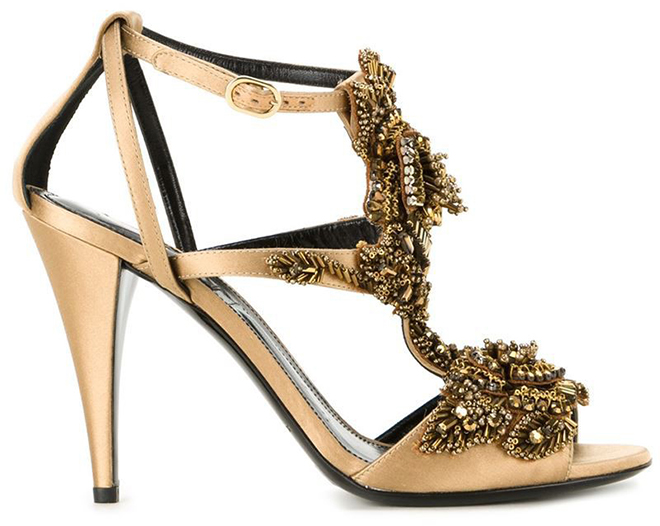 Alberta Ferretti beaded strappy sandals