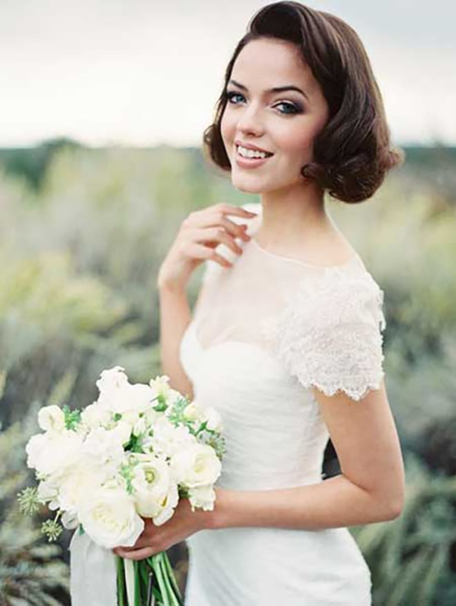 25 Chic Wedding Hairstyles for Brides With Bobs  Hairstyle Camp