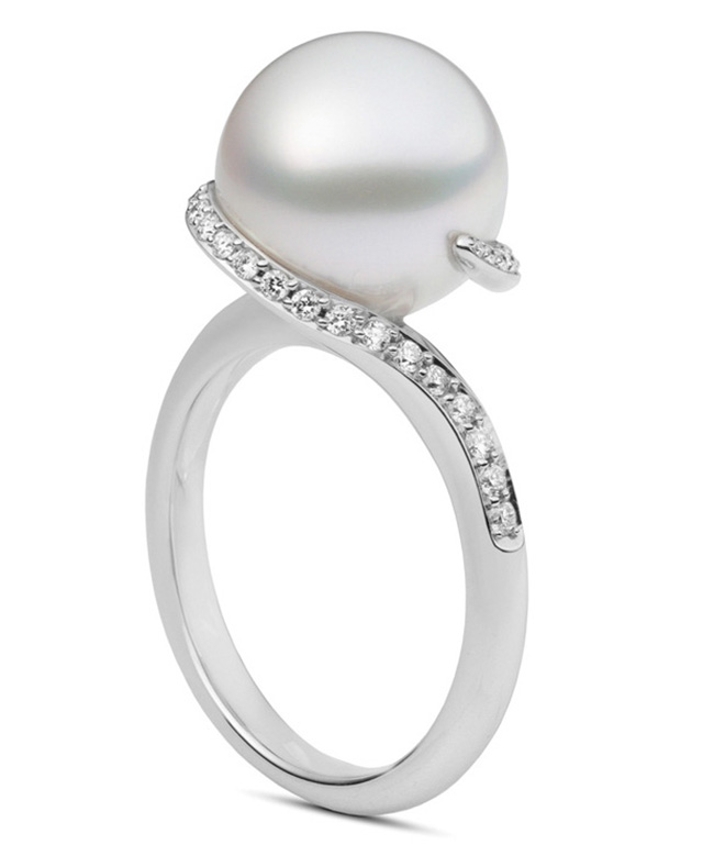 Mikimoto Pearl, Unique Engagement Ring, Pearl Ring, Zadok