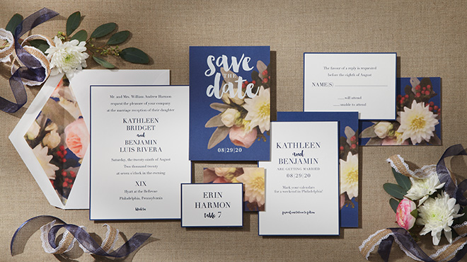 custom wedding invitations blue and white wedding invitation suite wedding stationery William Arthur Studio Bering's