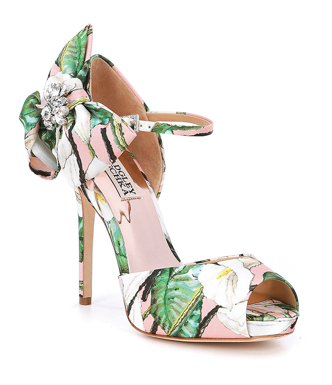 floral print shoes wedding