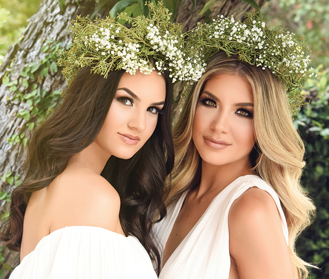 bridal hair and makeup wedding beauty long loose beachy waves smokey eye natural glam flower crowns houston stylists makeup artists