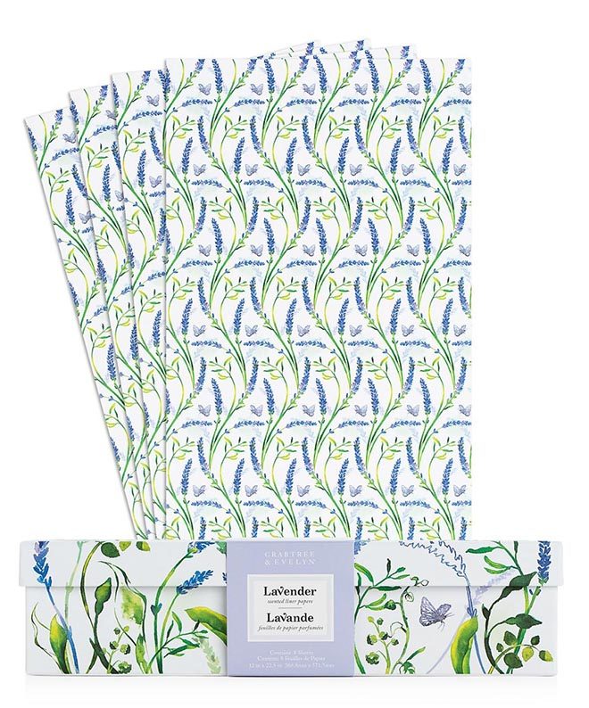 Crabtree & Evelyn Lavender Drawer Liners | Available at Bering's