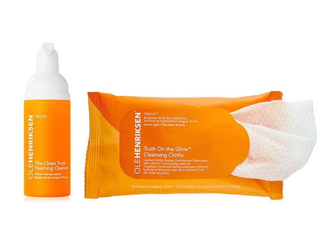 olehenriksen the clean truth foaming cleanser truth on the glow cleansing cloths honeymoon beauty