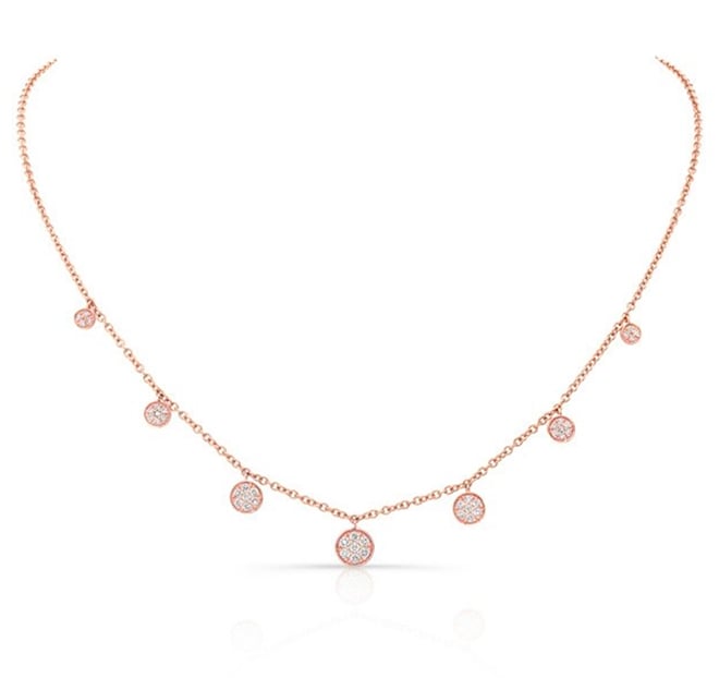 modern rose gold diamond wedding jewelry necklace houston bridal shower looks