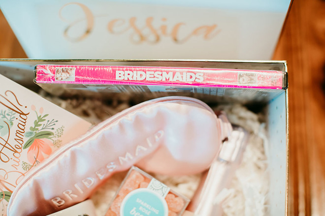 bridesmaids proposal box with bridesmaids DVD