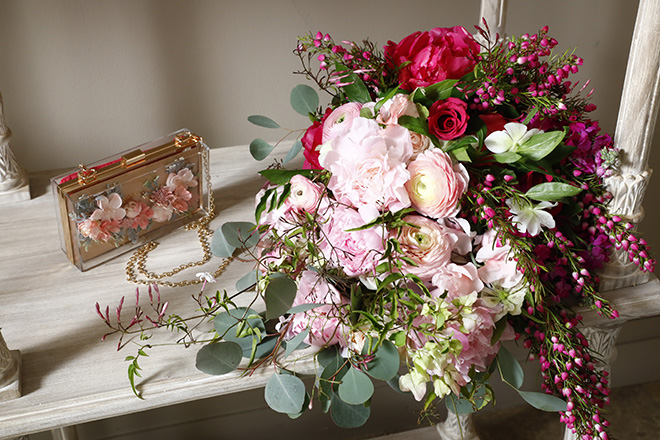 Pink Bouquet Houston - Floral Bag Houston - Houston Fashion Designer - Houston Florist