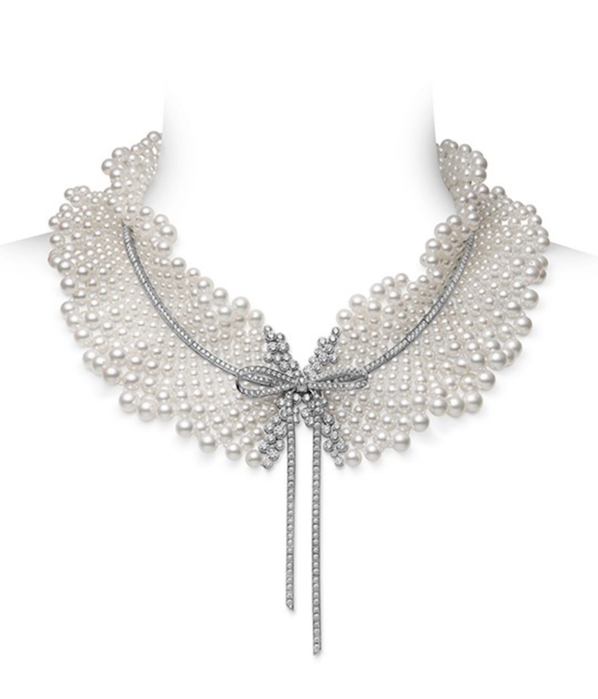 Bridal Pearl Jewelry - Mikimoto - Jeux de Rubans Necklace