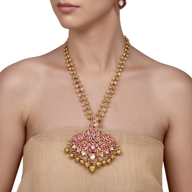 rajyati long necklace art karat indian bridal jewelry 