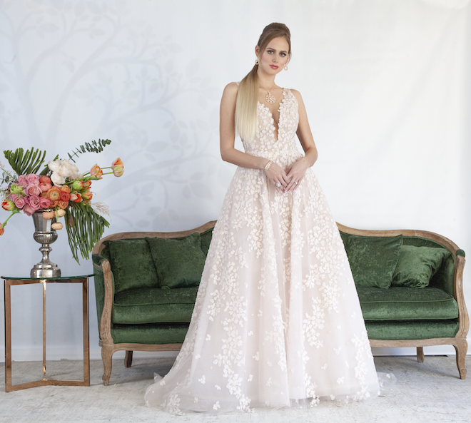 Floral Wedding Gown - Romona Keveza - Joan Pillow Bridal Salon