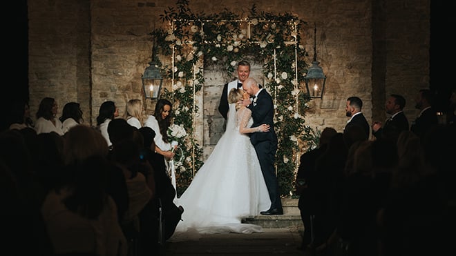 astros new year's eve wedding outdoor ceremony