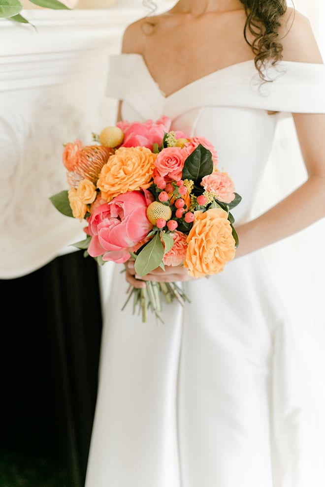 chinoiserie themed, houston, wedding photography, amy maddox, photography, styled shoot, pink, red, orange, bridal, bouquet