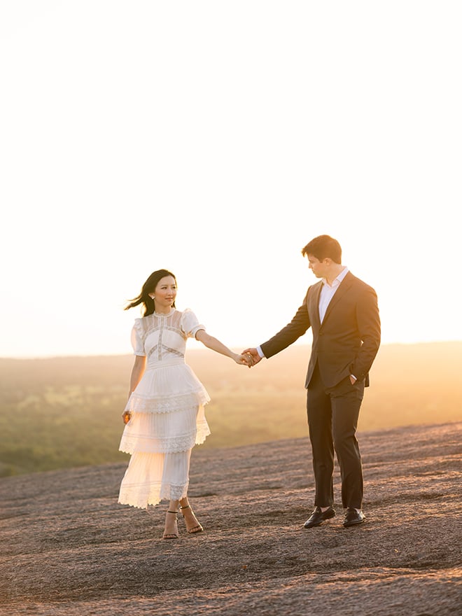 outdoor, engagement photo ideas, white dress, hill country, texas, stephania campos, luxury