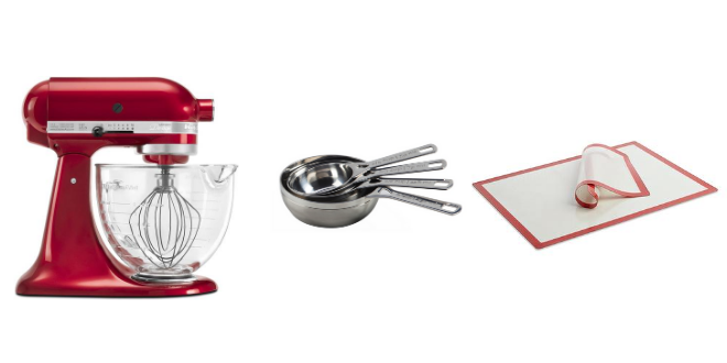 wedding registry, kitchen, bering's, crate&barrel, stand mixer, baking, measuring cups, pastry mat