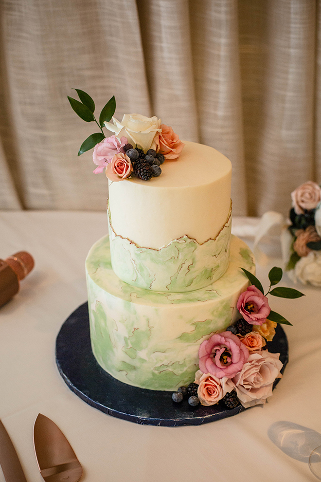 wedding cake, marble, two tier