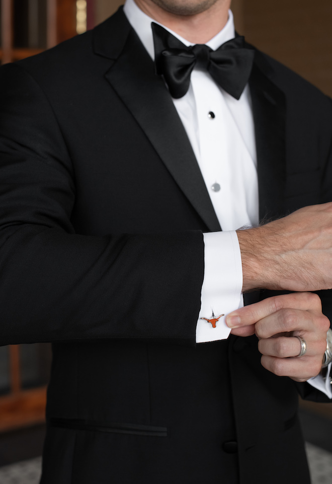 groom, accessories, cuff links, unique, alma mater, university, ut, university of texas