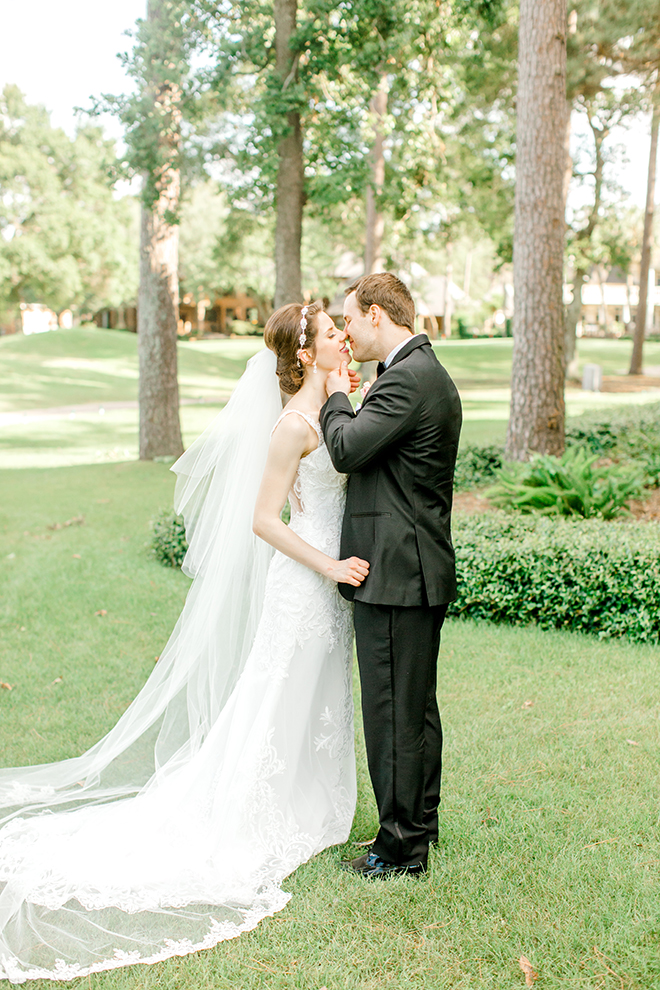 Rose Gold Bride Veil - White