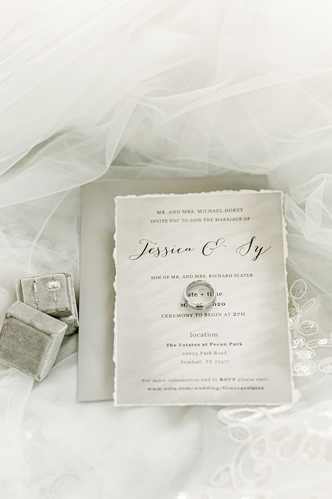 flatlay, veil, wedding stationery, invitations, amy maddox photography, white, grey