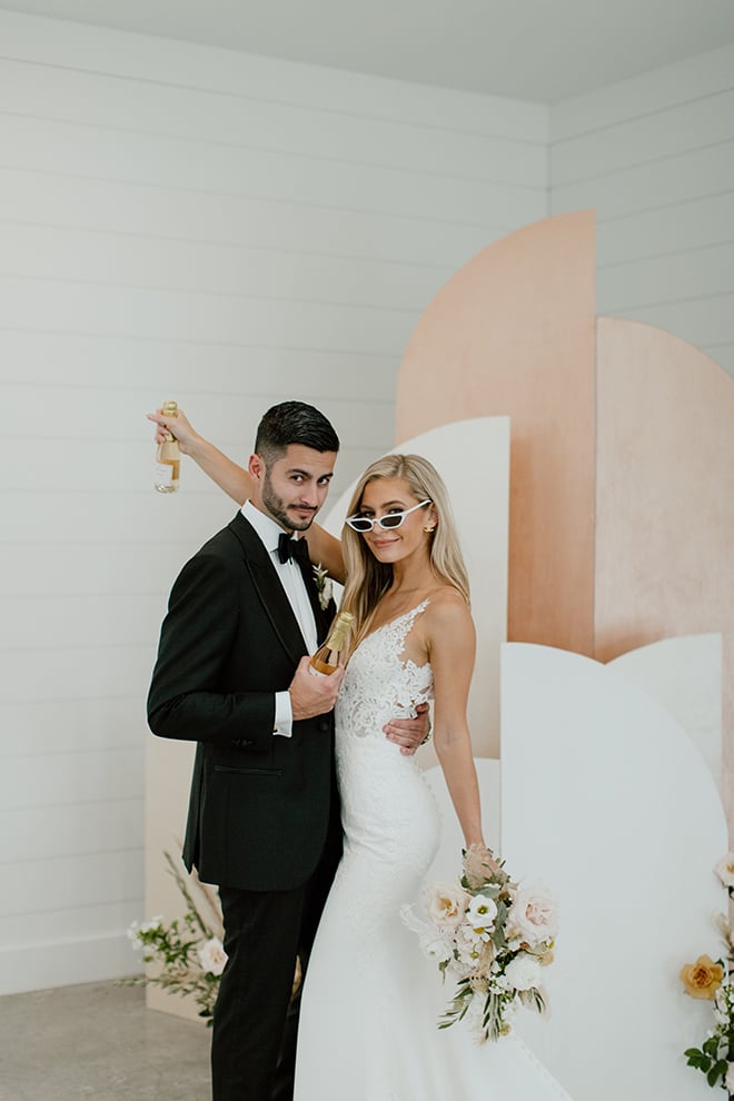 modern, boho, wedding, blush, white, black, champagne, picture wall, abstract, pampas grass