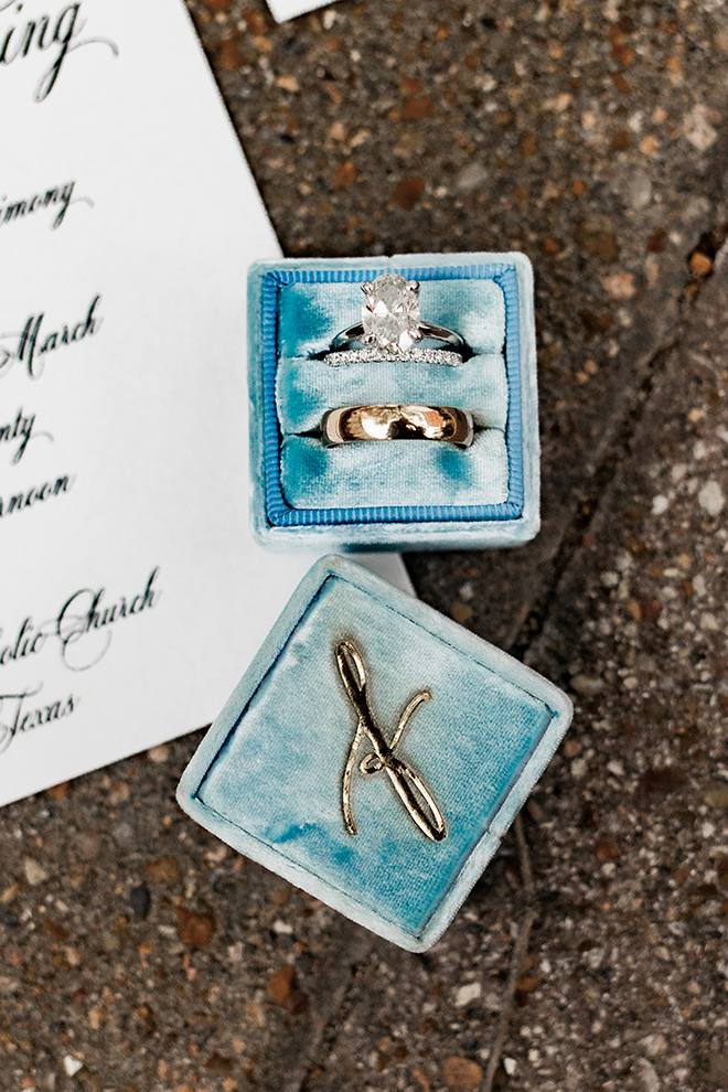dusty blue, engagement ring, ring box, wedding band, bride, groom