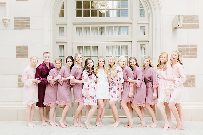 bridal party robes, Bridesman, bridesmaids, bride tribe, bridal party, getting ready, pink, blush