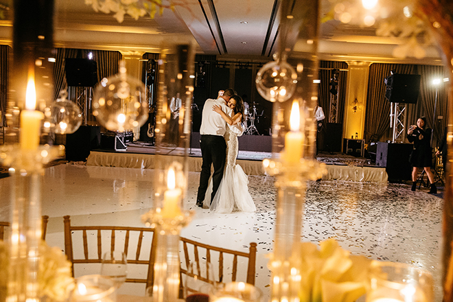 last dance, bride, groom, candles, golden, amber lighting