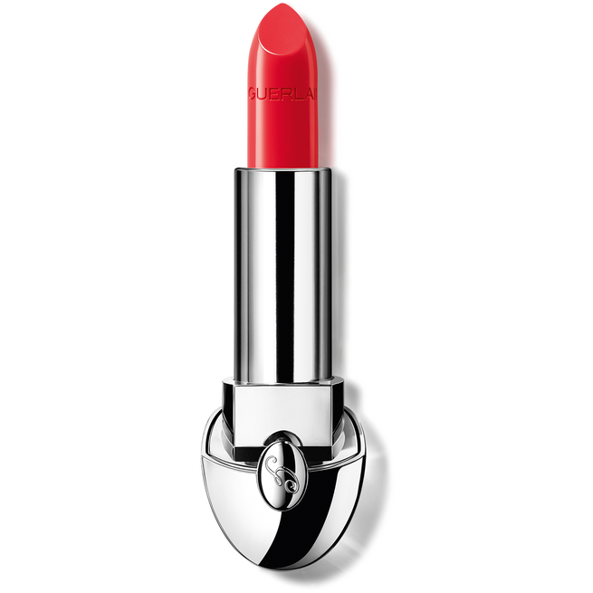 Rich red lipstick by Guerlain.