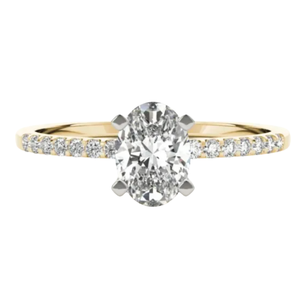 Delicate Gold Engagement Ring with Diamond