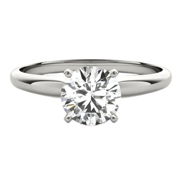 A solitaire engagement ring with a hidden row of diamonds.