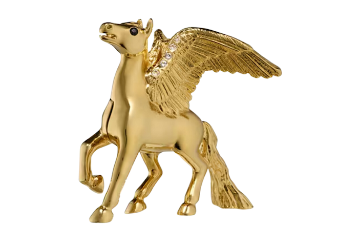 Gold pegasus perfume bottle. 