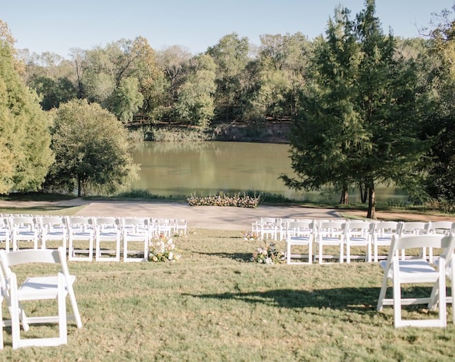 An al fresco ceremony setup along the lower Colorado river.