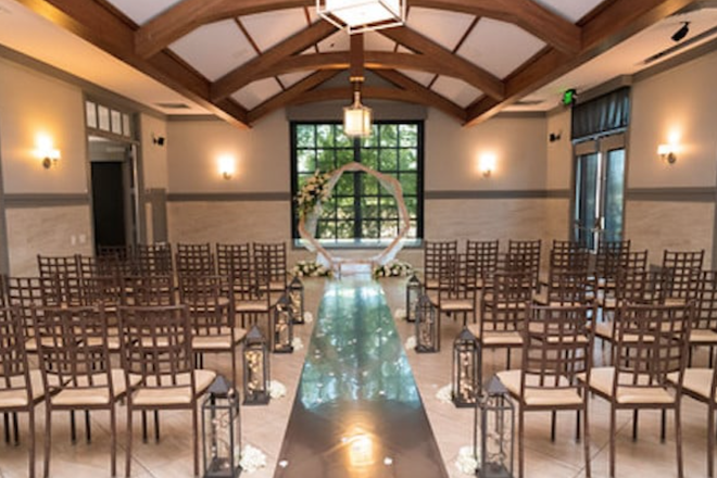 A wedding ceremony setup at The ARK by Norris.