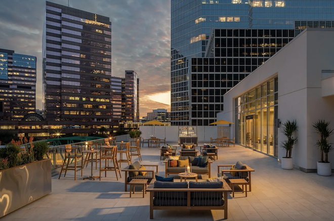 The rooftop space at The Westin Houston Medical Center.