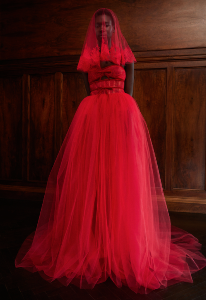 A red wedding dress