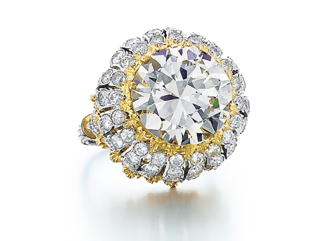 Estate Buccellati diamond ring with gold.