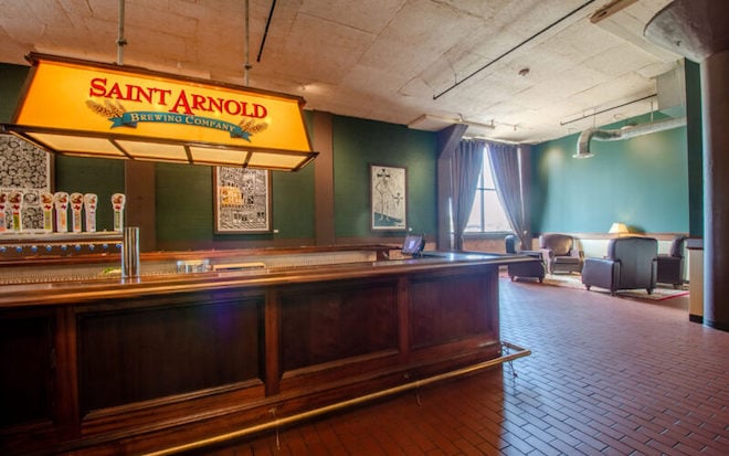 The Investors Pub event space at historic houston brewery, Saint Arnold Brewery. 