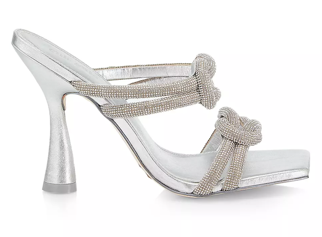 110mm knotted crystal sandals by Cult Gaia