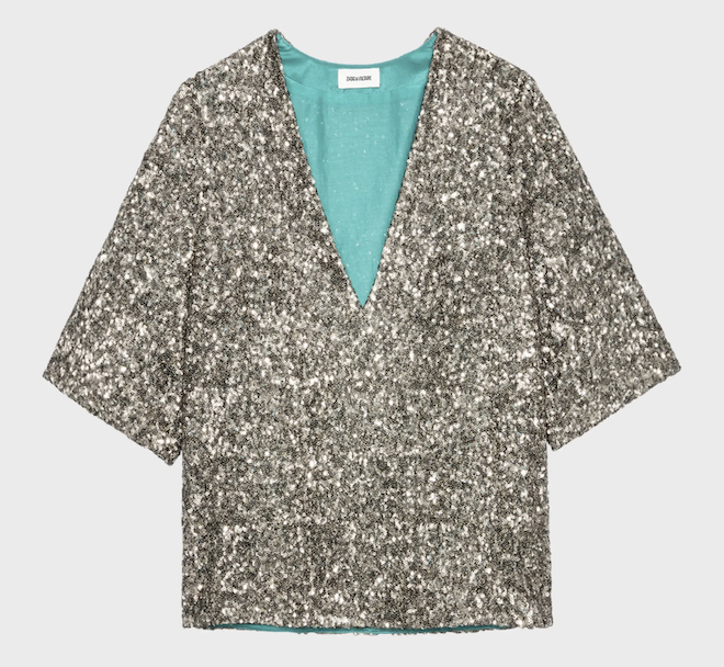 Zadig & Voltaire "Tytane" sequin-embellished blouse