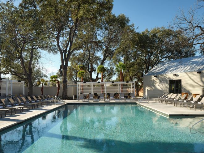 San Antonio's newest hotel has an on-site pool. 
