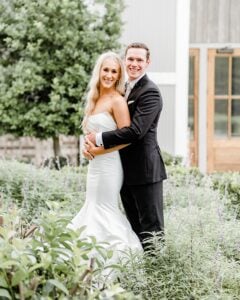 A Farmhouse Wedding With Pops of Champagne