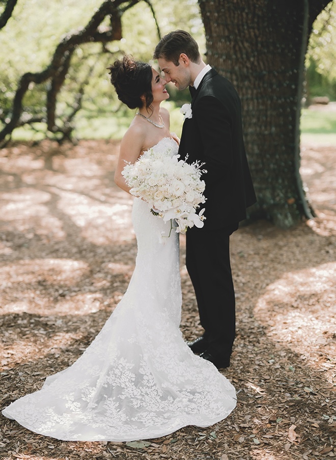 The couple wed in a Persian wedding in Houston at The Houstonian Hotel, Club and Spa in a ballroom wedding adorned in champagne and lavender decor.