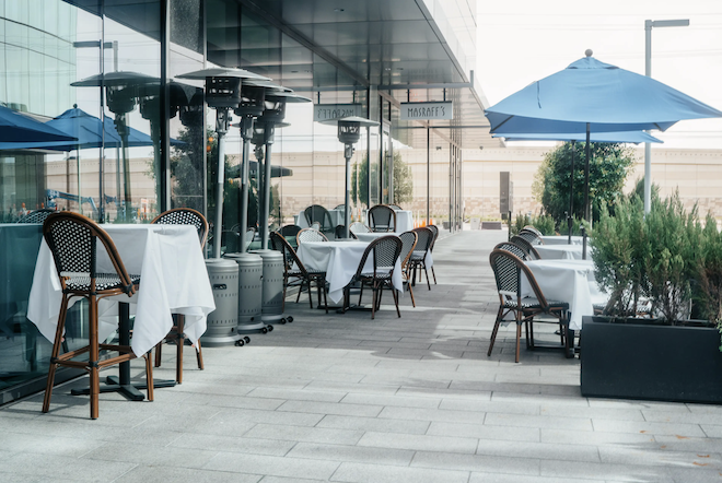 The exterior of Masraff's Restaurant, a euro-american restaurant on the west side of Houston. 