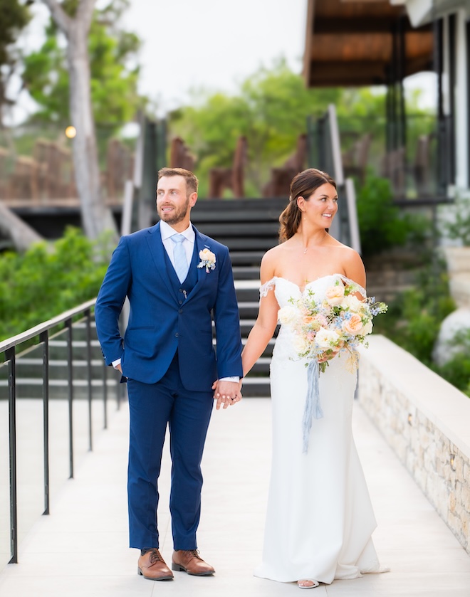 The bride and groom wed in an idyllic spring wedding set in the Texas Hill Country.
