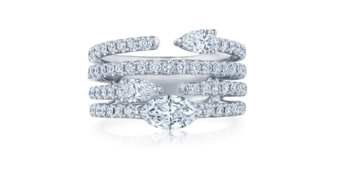 Marquis and pear diamond ring.