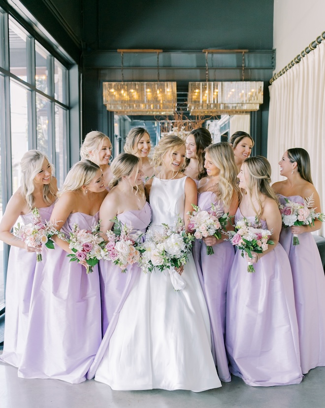 The bride and her bridesmaids share a laugh at The Astorain.